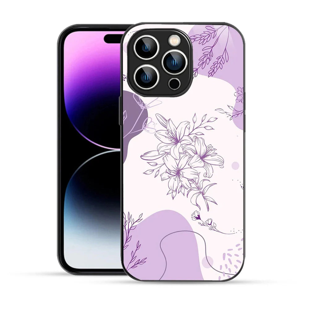 Bornstud Lavender Blossom Printed Case for iPhone 14 Pro Max purple