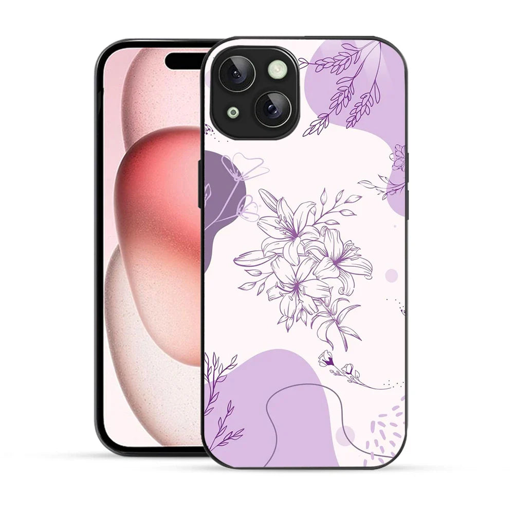 Bornstud Lavender Blossom Printed Case for iPhone 15 Plus purple