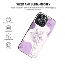 Bornstud Lavender Blossom Printed Case for iPhone 15 Pro Max purple