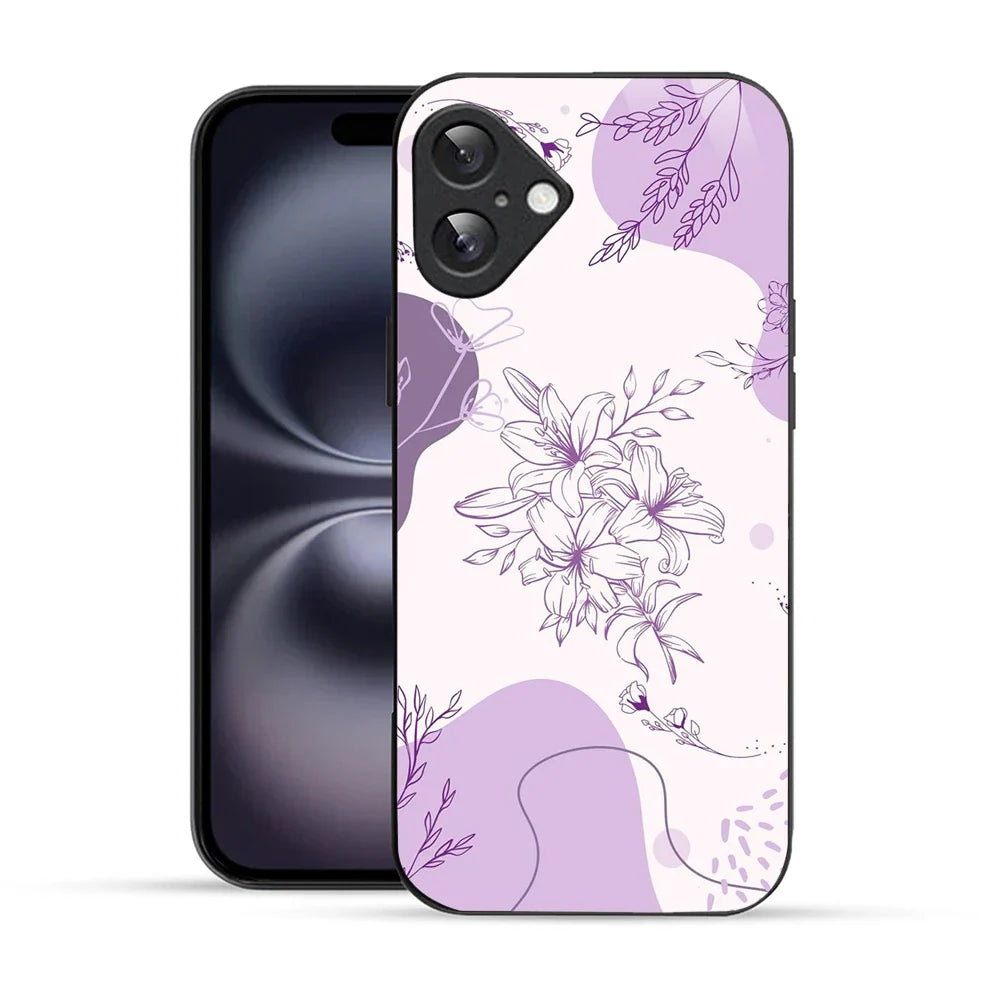 Bornstud Lavender Blossom Printed Case for iPhone 16 Plus purple