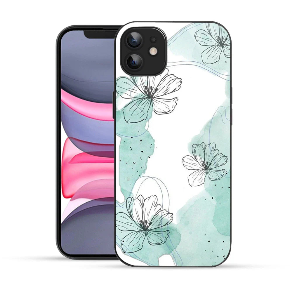 Bornstud MInt Blossom Printed Case for iPhone 12 mint