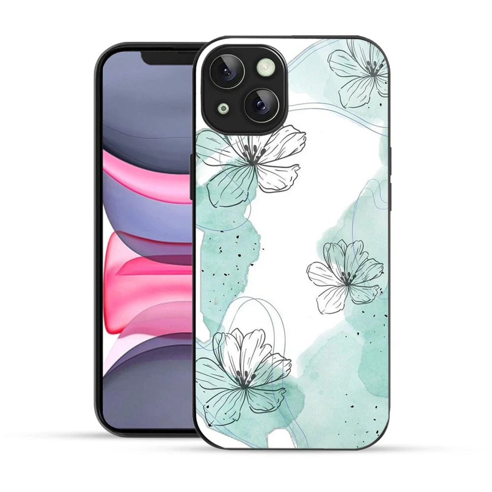 Bornstud MInt Blossom Printed Case for iPhone 14 mint