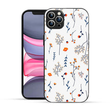 Bornstud Autumn Floral Sketch Printed Case Blue & Orange