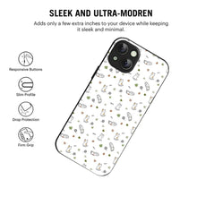 Bornstud Playful Cats Printed Case for iPhone 14 Plus Brown & Green