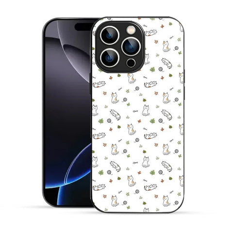 Bornstud Playful Cats Printed Case Brown & Green