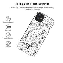 Bornstud Monochrome FloralPrinted Case for iPhone 11