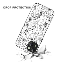 Bornstud Monochrome FloralPrinted Case for iPhone 15