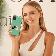 Bornstud Smoking girl Printed Case for iPhone 16 green