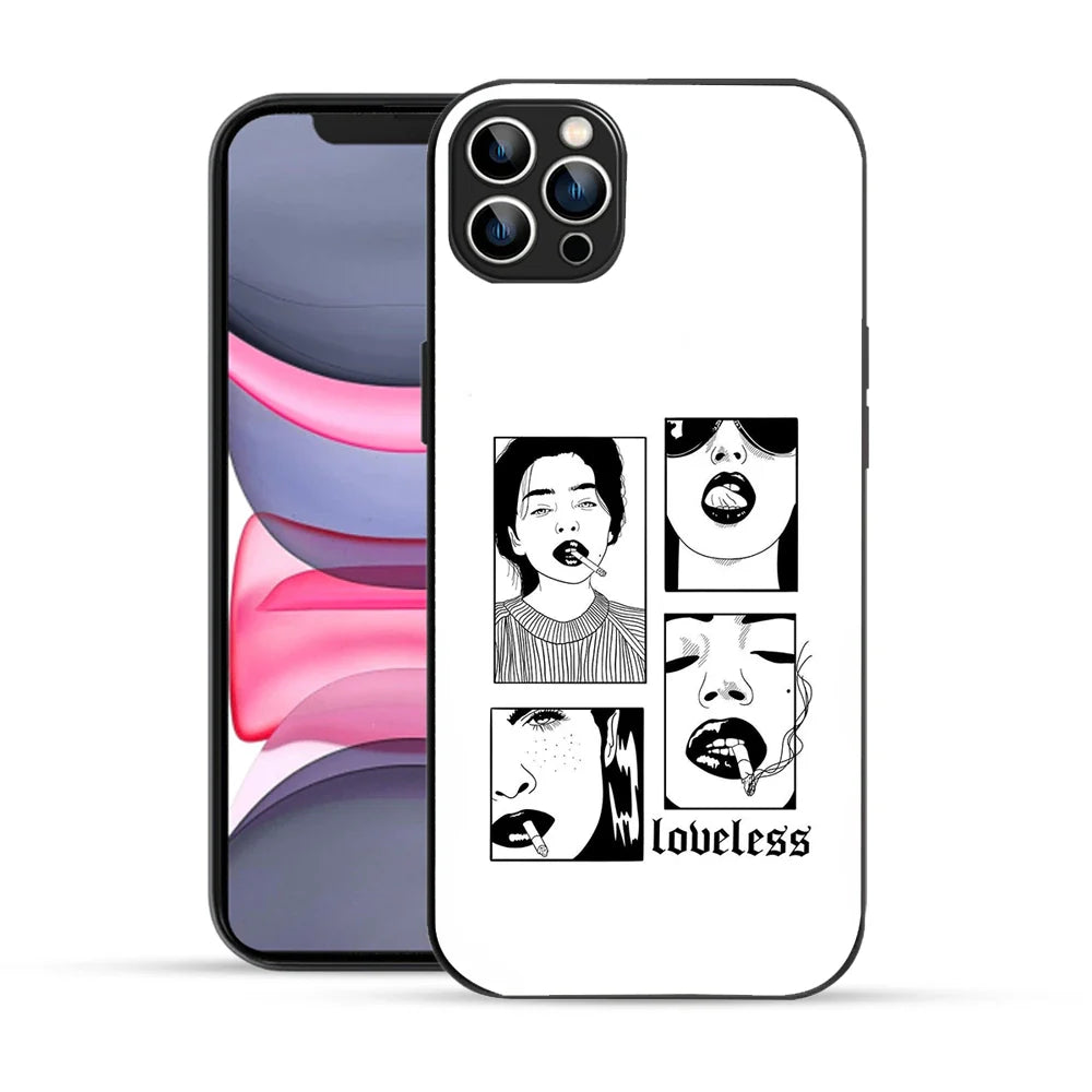 Bornstud Loveless Art Printed Case for iPhone 12 Pro white