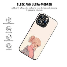 Bornstud Chic Aesthetic Printed Case for iPhone 13 Pro Max Beige & Paste