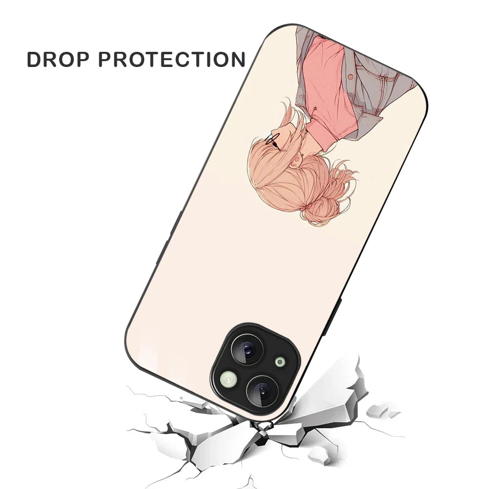 Bornstud Chic Aesthetic Printed Case for iPhone 14 Plus Beige & Paste