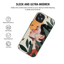 Bornstud Botanical Art Printed Case for iPhone 12 Green & Beige