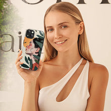 Bornstud Botanical Art Printed Case for iPhone 15 Green & Beige