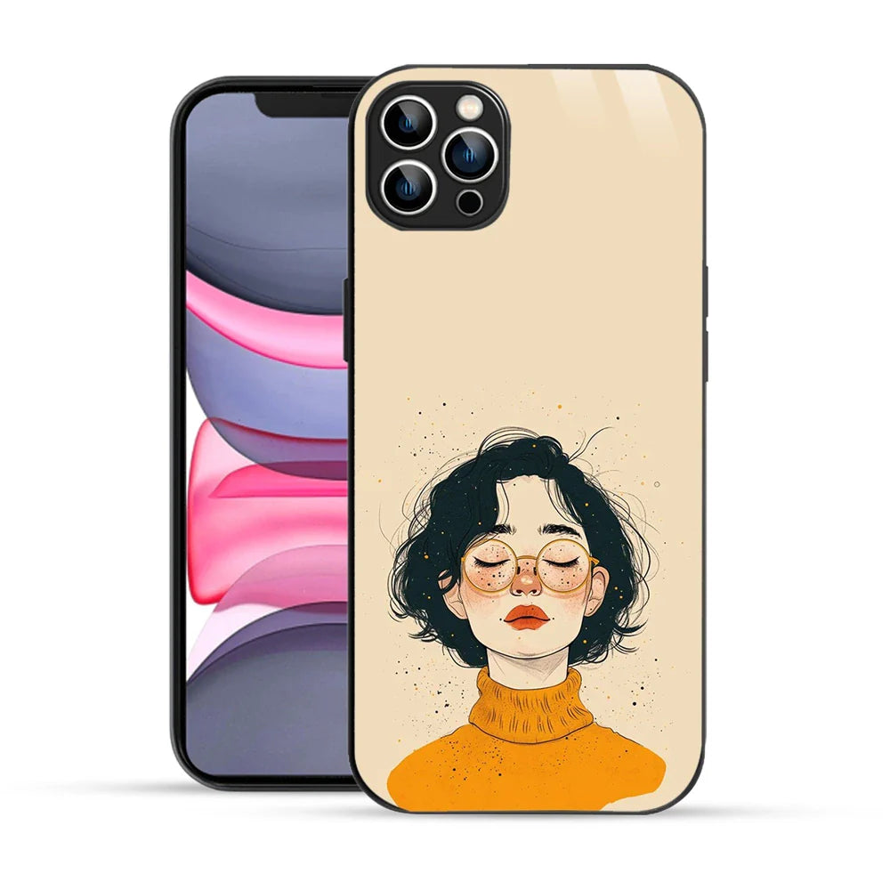 Bornstud Freckle Beauty Printed Case for iPhone 12 Pro Beige Orange