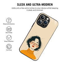 Bornstud Freckle Beauty Printed Case for iPhone 13 Pro Beige Orange
