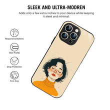 Bornstud Freckle Beauty Printed Case for iPhone 14 Pro Max Beige Orange