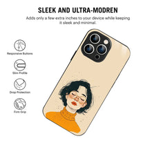 Bornstud Freckle Beauty Printed Case for iPhone 16 Pro Beige Orange