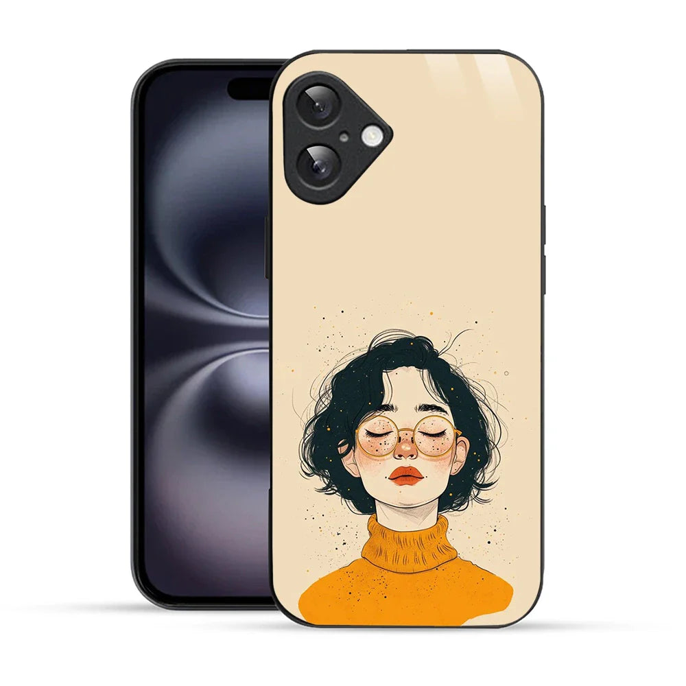 Bornstud Freckle Beauty Printed Case for iPhone 16 Plus Beige Orange