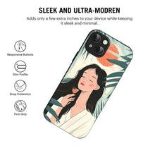 Bornstud Sunset Serenity Printed Case for iPhone 14 Plus pastel green