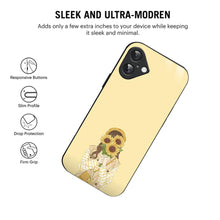 Bornstud Sunflower Girl Printed Case for iPhone 16 white