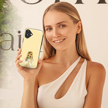 Bornstud Sunflower Girl Printed Case for iPhone 16 white