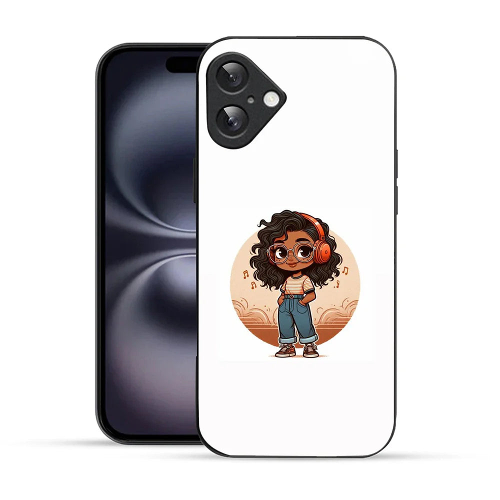 Bornstud Music Lover Printed Case for iPhone 16 white