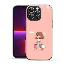 Bornstud Shopping Girl Printed Case Pink