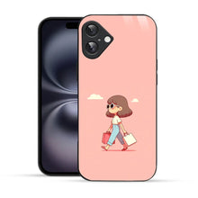 Bornstud Shopping Girl Printed Case Pink