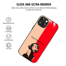 Bornstud Personalised my Name Printed Case for iPhone 14 Plus Bright Red - Bornstud