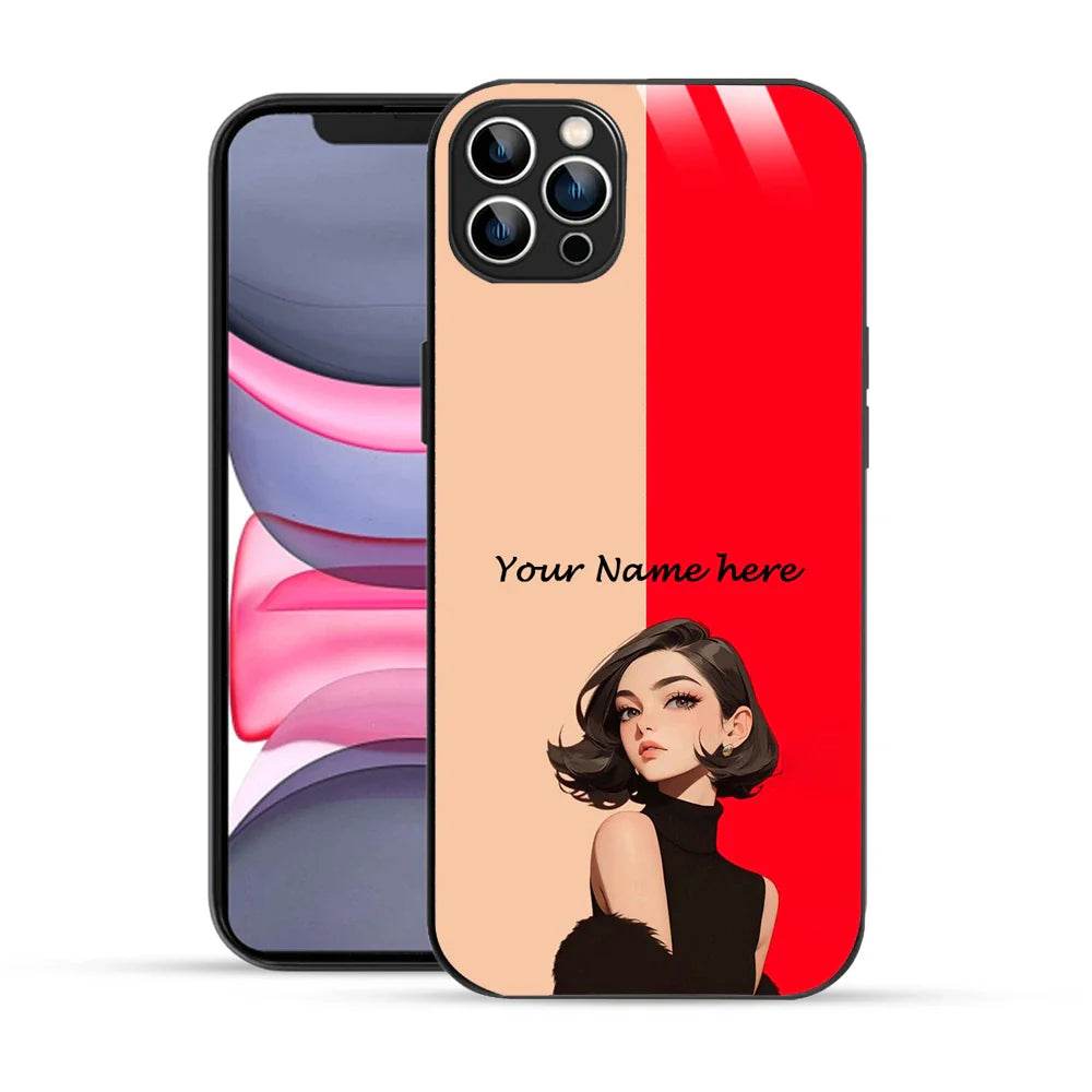 Bornstud Personalised my Name Printed Case for iPhone 11 Pro Bright Red - Bornstud