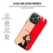 Bornstud Personalised my Name Printed Case for iPhone 16 Pro Bright Red - Bornstud
