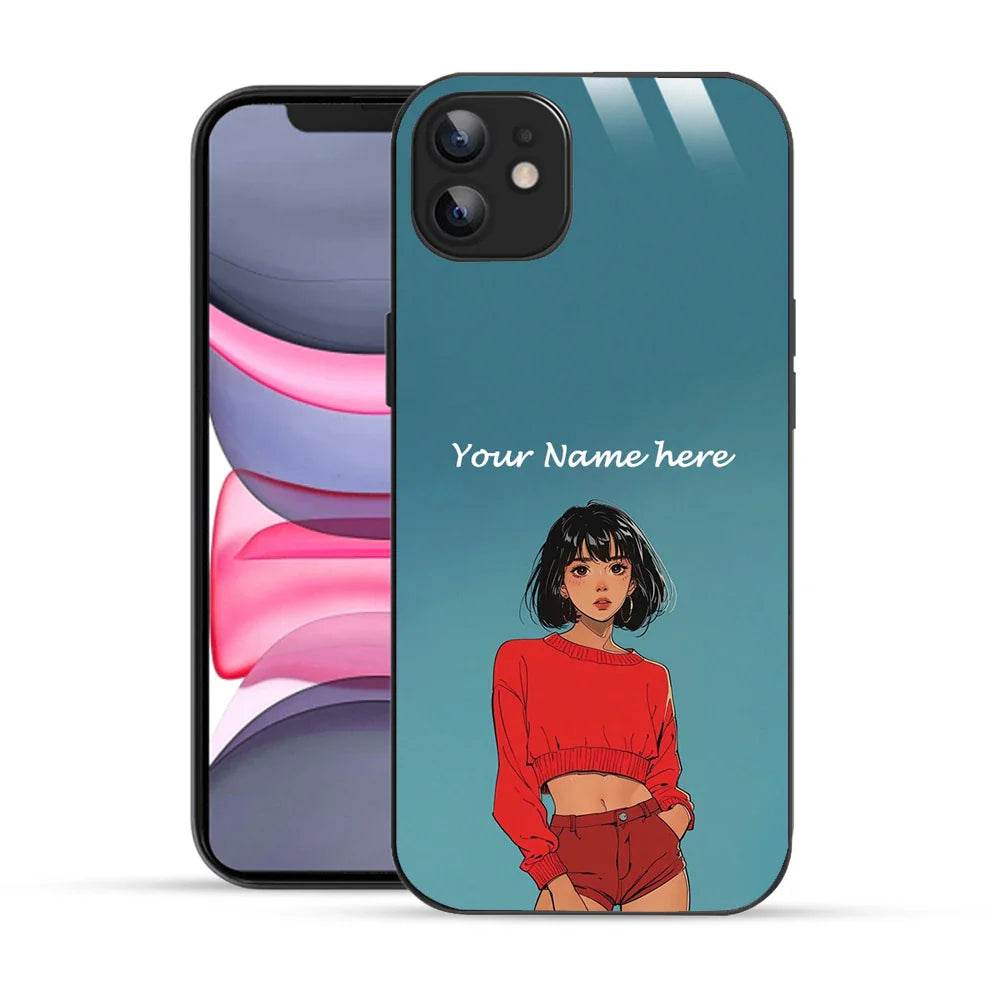 Bornstud Personalised my Name Printed Case for iPhone 12 Faded Jade - Bornstud