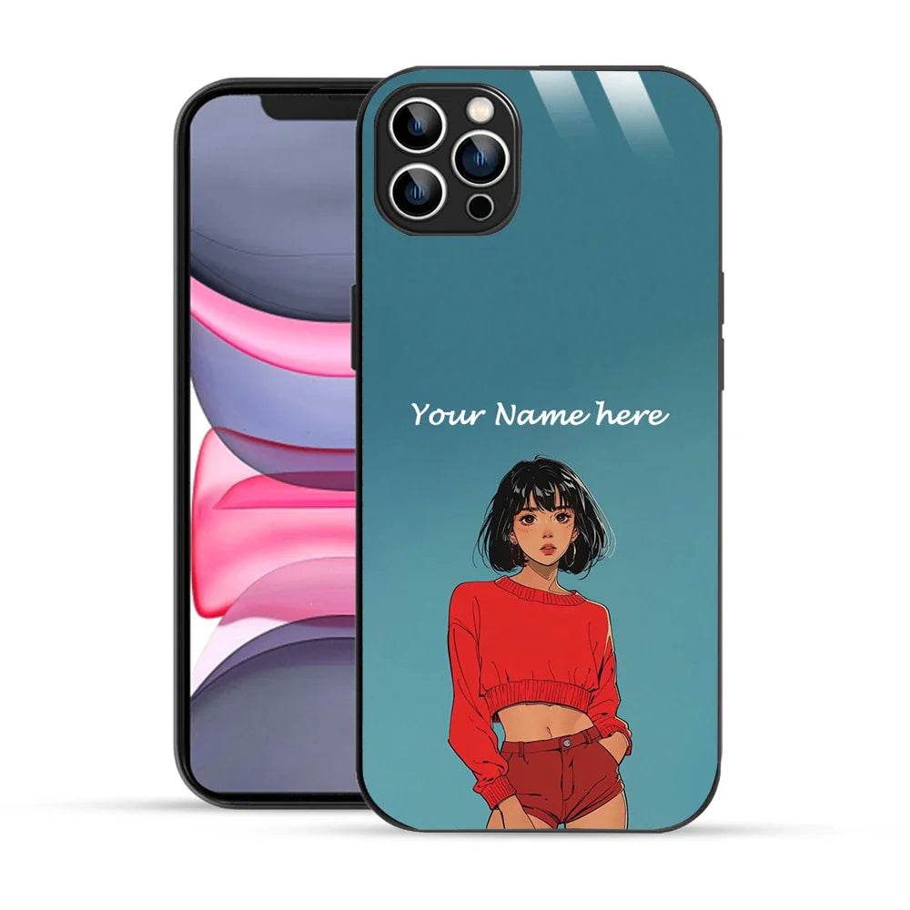 Bornstud Personalised my Name Printed Case for iPhone 12 Pro Faded Jade - Bornstud