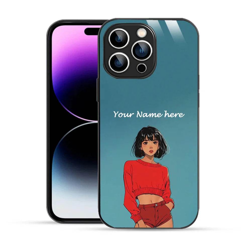 Bornstud Personalised my Name Printed Case for iPhone 14 Pro Faded Jade - Bornstud