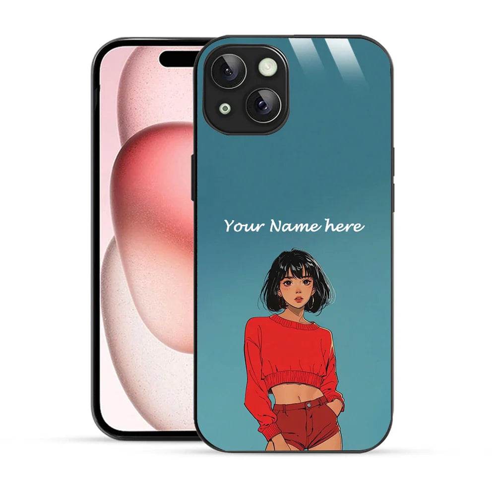 Bornstud Personalised my Name Printed Case for iPhone 15 Plus Faded Jade - Bornstud