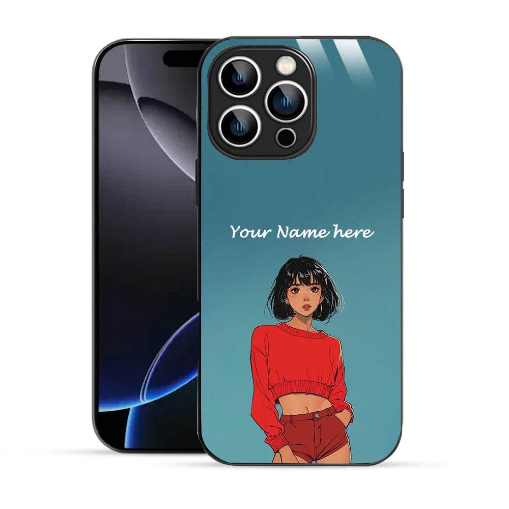 Bornstud Personalised my Name Printed Case for iPhone 16 Pro Faded Jade - Bornstud