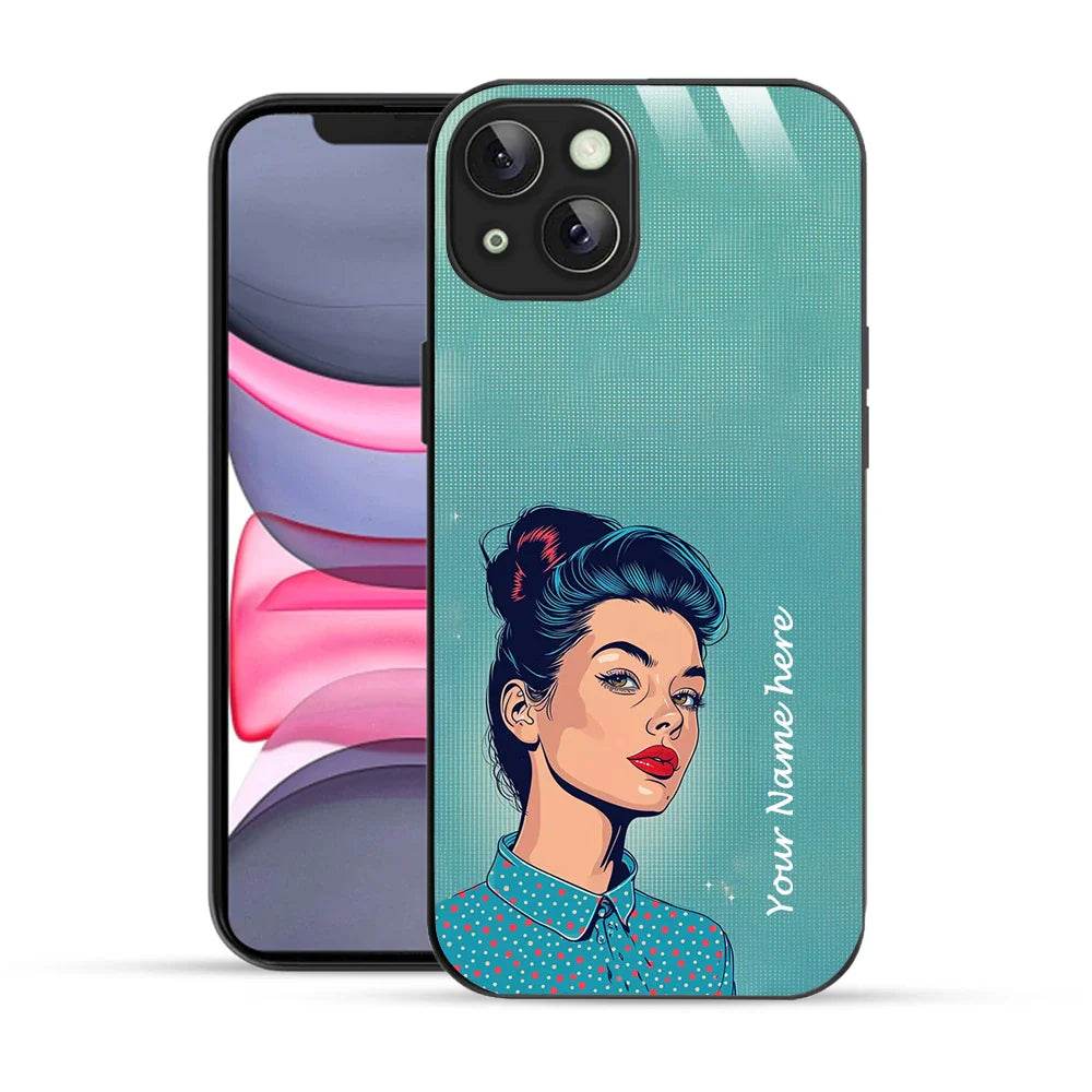 Bornstud Personalised my Name Printed Case for iPhone 13 Moonstone Blue - Bornstud