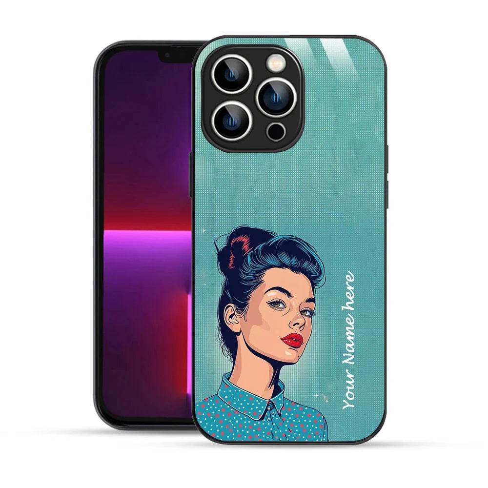 Bornstud Personalised my Name Printed Case for iPhone 13 Pro Max Moonstone Blue - Bornstud