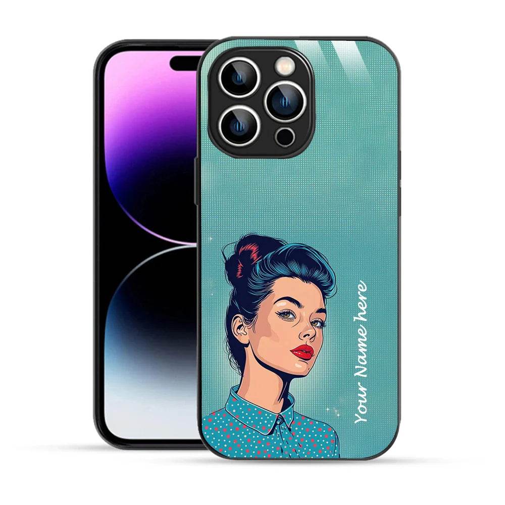 Bornstud Personalised my Name Printed Case for iPhone 14 Pro Max Moonstone Blue - Bornstud