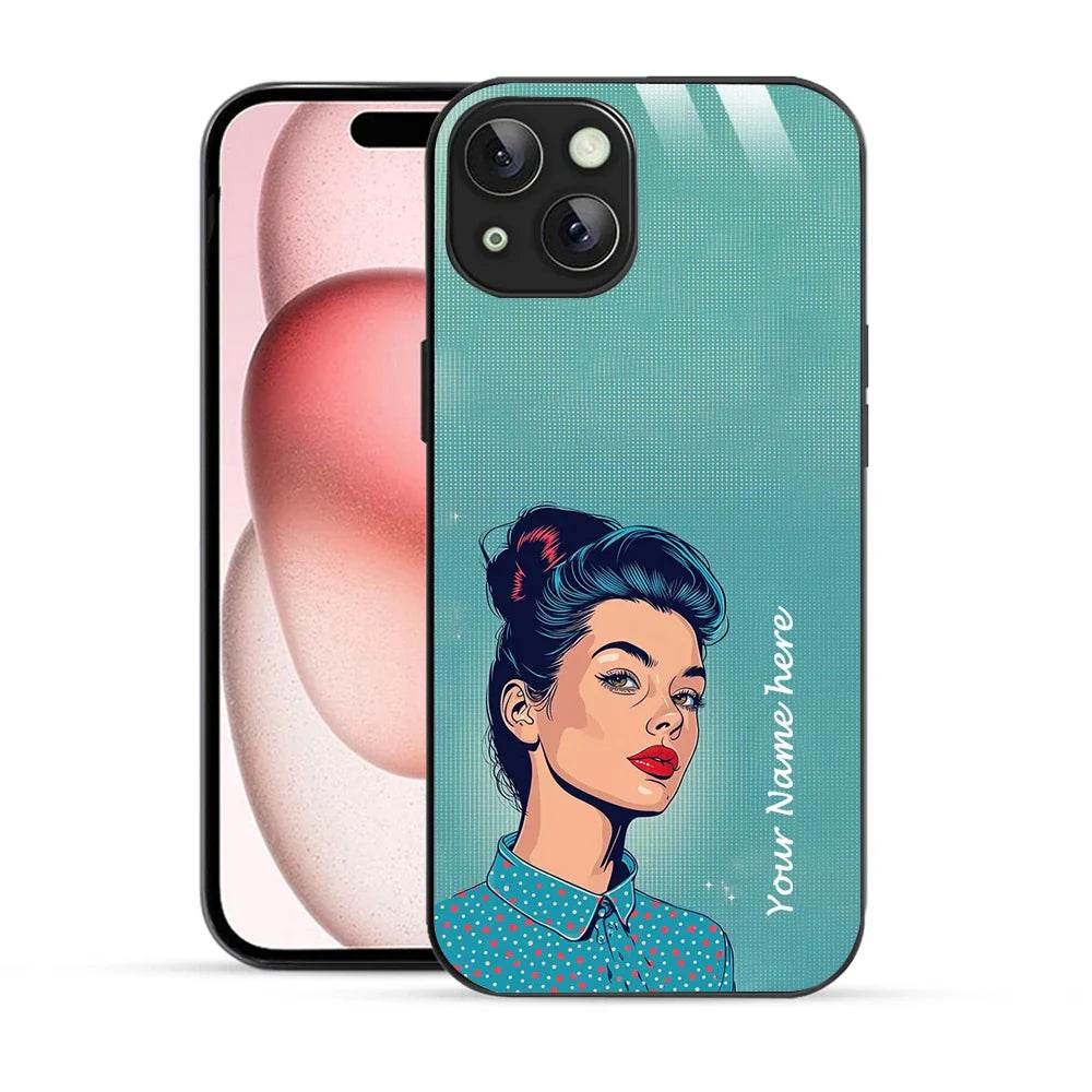 Bornstud Personalised my Name Printed Case for iPhone 15 Moonstone Blue - Bornstud