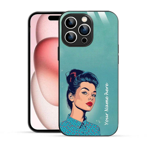 Bornstud Personalised my Name Printed Case for iPhone 15 Pro Moonstone Blue - Bornstud