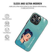Bornstud Personalised my Name Printed Case for iPhone 15 Pro Max Moonstone Blue - Bornstud