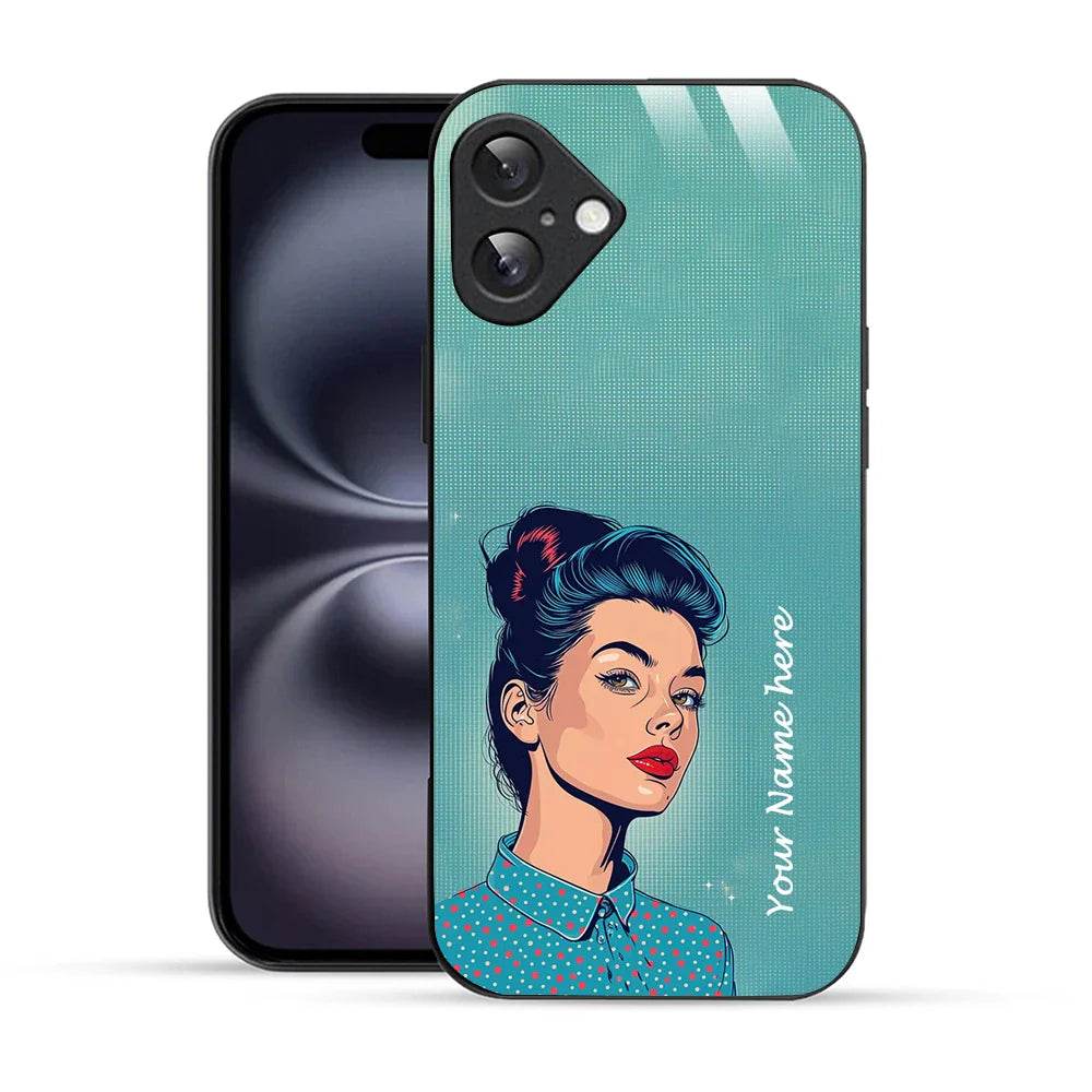 Bornstud Personalised my Name Printed Case for iPhone 16 Moonstone Blue - Bornstud