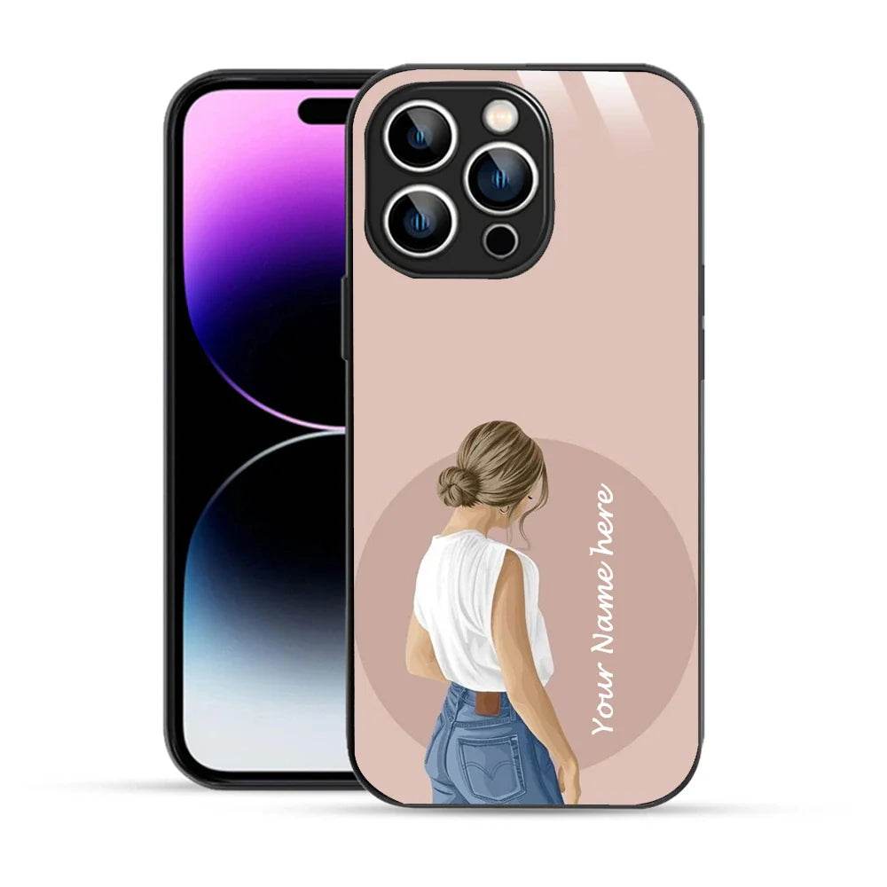 Bornstud Personalised my Name Printed Case for iPhone 14 Pro Max Cavern Pink - Bornstud