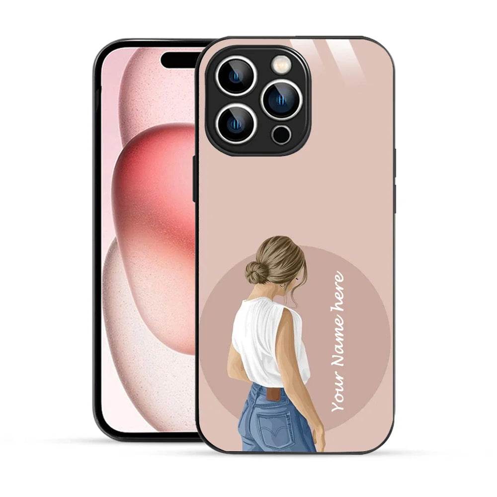 Bornstud Personalised my Name Printed Case for iPhone 15 Pro Cavern Pink - Bornstud