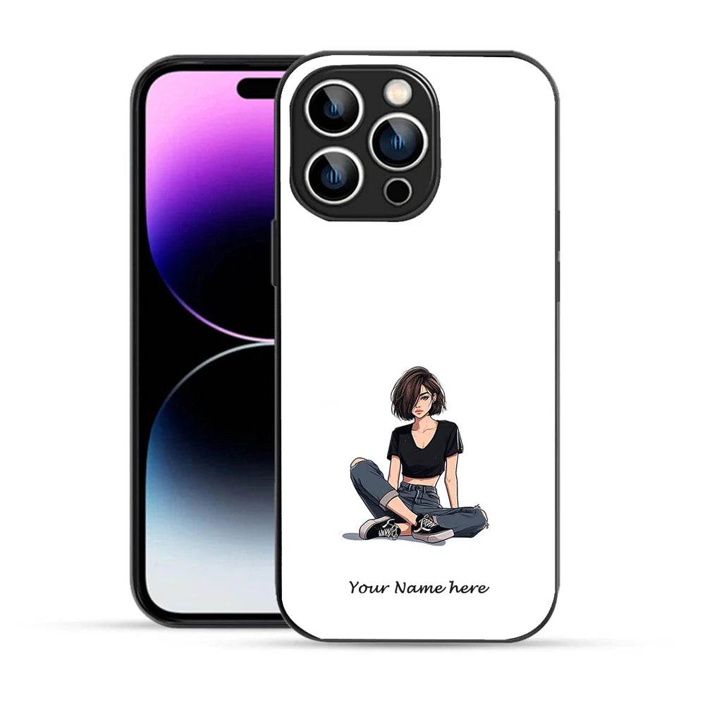 Bornstud Personalised my Name Printed Case for iPhone 14 Pro Tuna - Bornstud