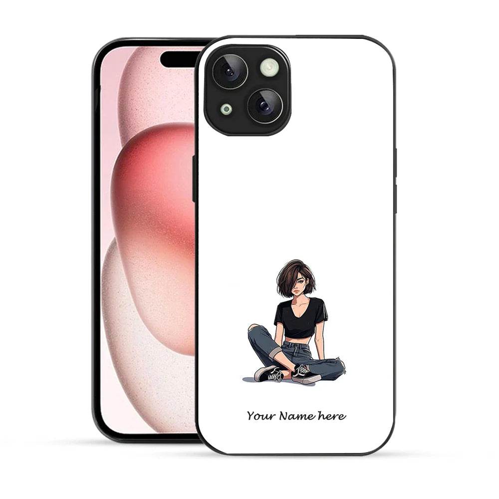 Bornstud Personalised my Name Printed Case for iPhone 15 Tuna - Bornstud