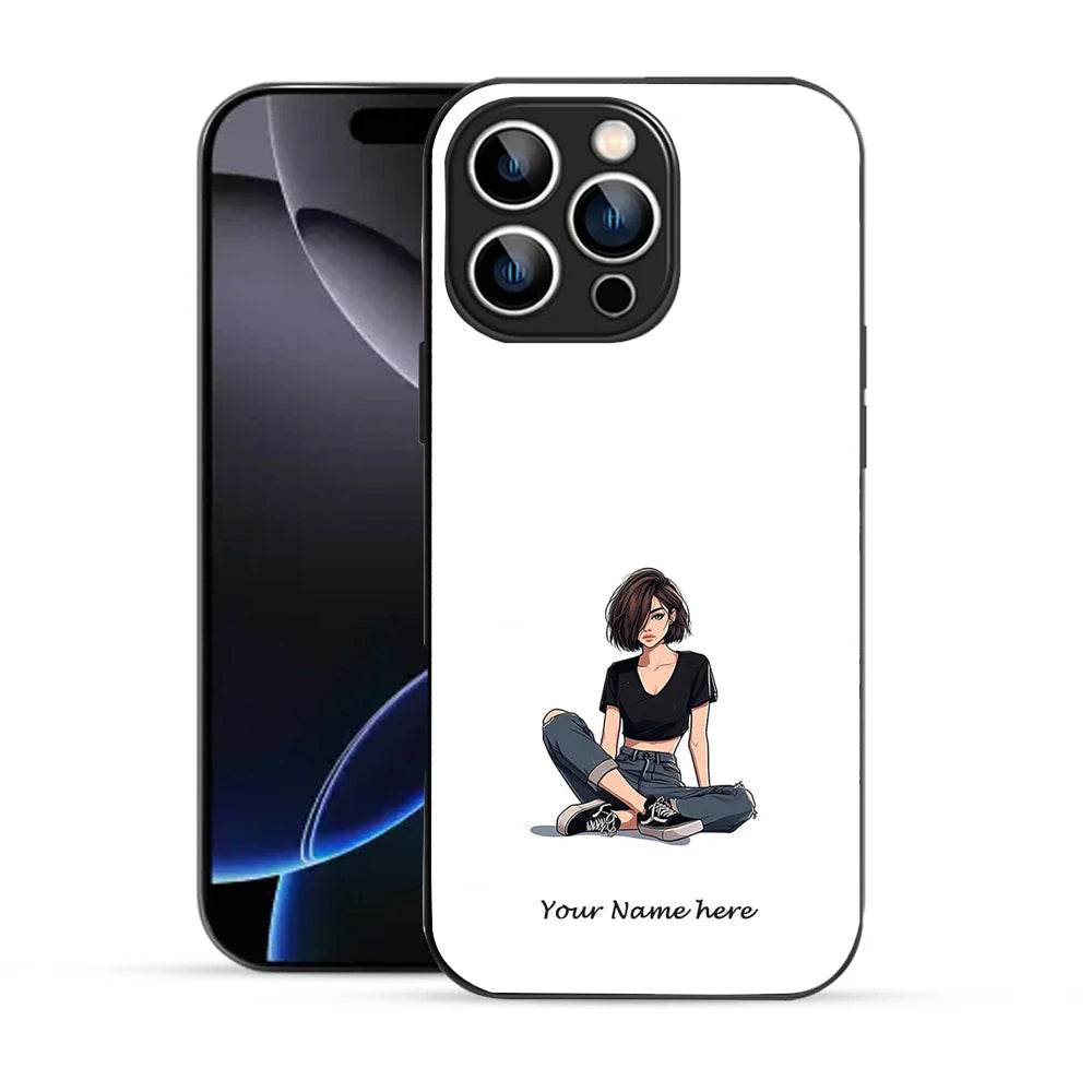 Bornstud Personalised my Name Printed Case for iPhone 16 Pro Max Tuna - Bornstud