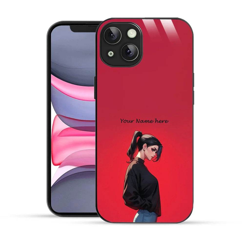 Bornstud Personalised my Name Printed Case for iPhone 14 Deep Carmine - Bornstud