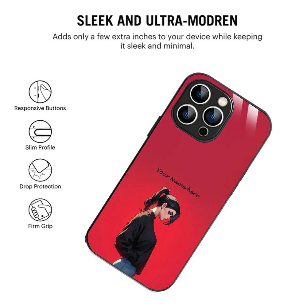 Bornstud Personalised my Name Printed Case for iPhone 14 Pro Deep Carmine - Bornstud